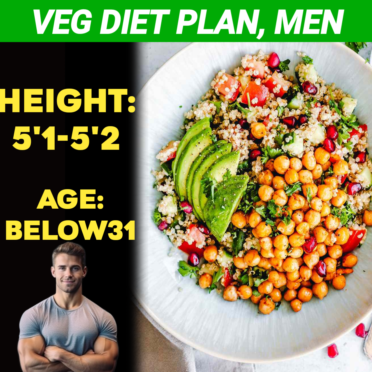 Height:5'1"-5'2",Age:below 31,VEG. WEIGHT LOSS DIET PLAN ,MEN.