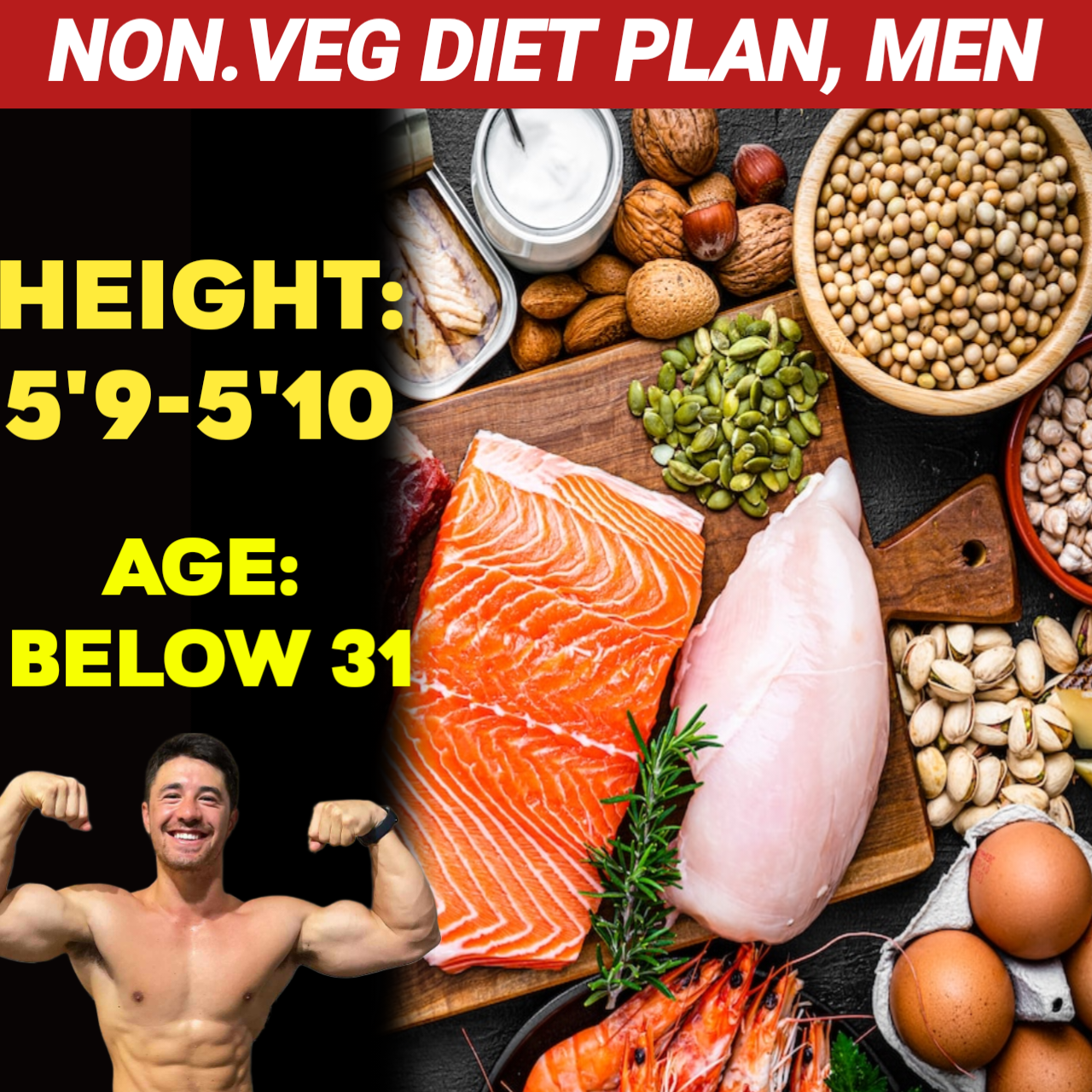 Height:5'9-5'10,Age:below31,NonVeg. WEIGHT LOSS DIET PLAN for MEN.