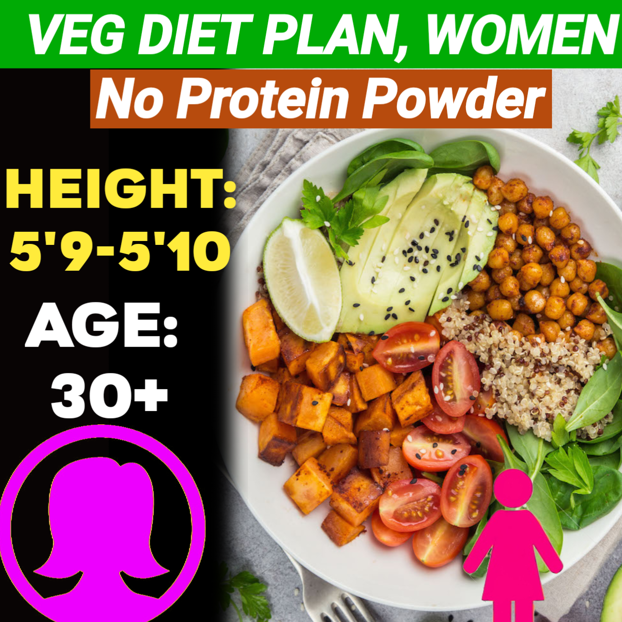 Height:5'9-5'10,Age: 30+,Veg. NO PROTEIN POWDER Weight LOSS DIET PLAN for WOMEN.
